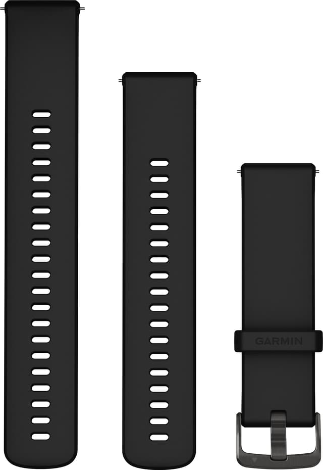 Garmin 22mm Quick Release klokkerem av silikon (sort)