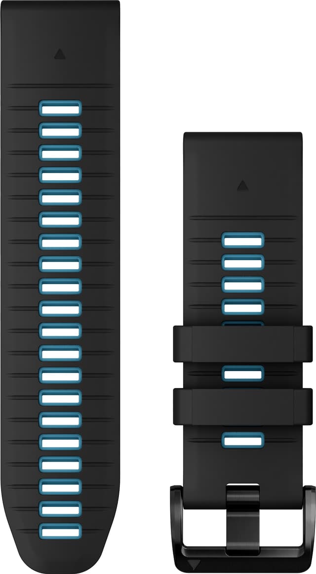 Garmin 26mm QuickFit klokkerem av silikon (sort/blå)