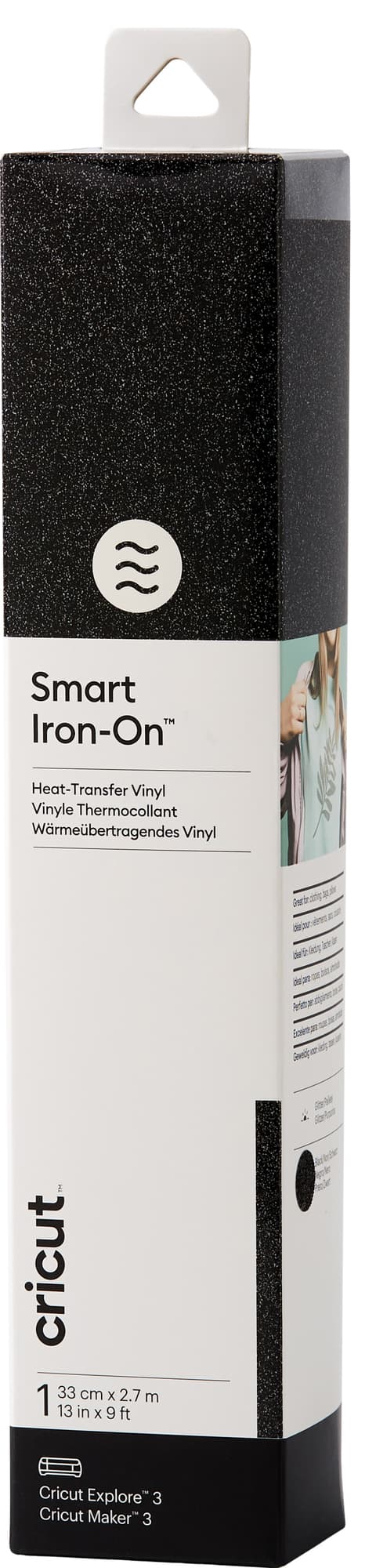 Cricut Smart Iron-On Glitter ark 33x273 (glitrende sort)