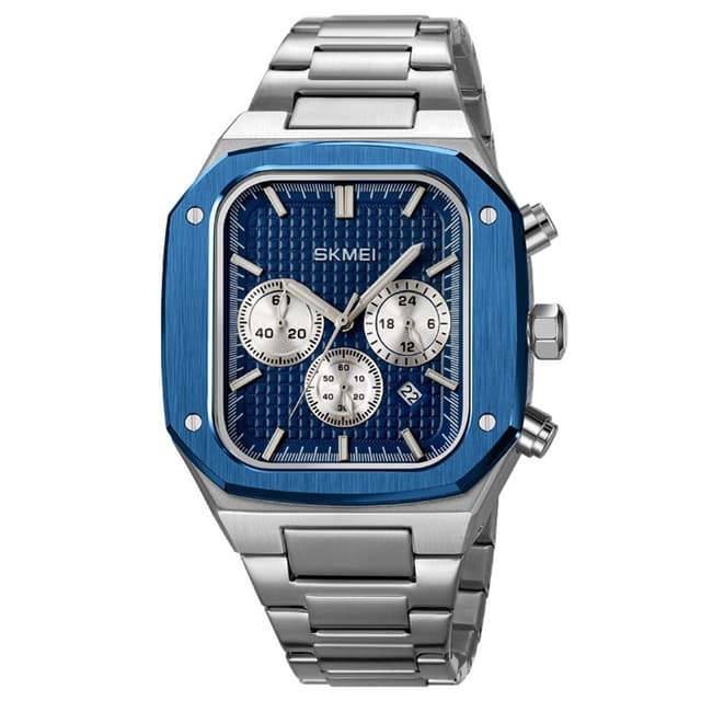 SKMEI Watch Business Quartz Watch Firkantet mote armbåndsur lysende - blå